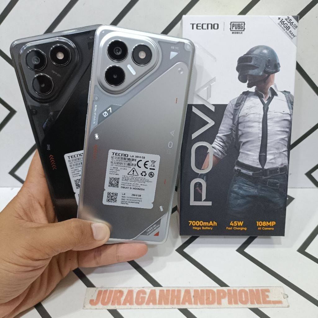 TECNO POVA 7 4G 8/256GB 8/128GB HP BEKAS SECOND FULLSET