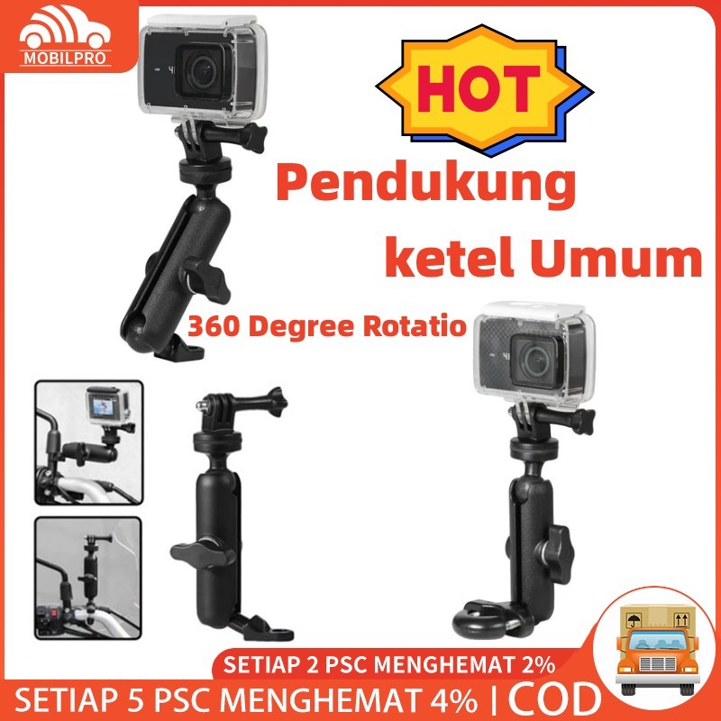 Breket Gopro Action Cam Holder Kamera Motor Camera 360 Motowolf Spion