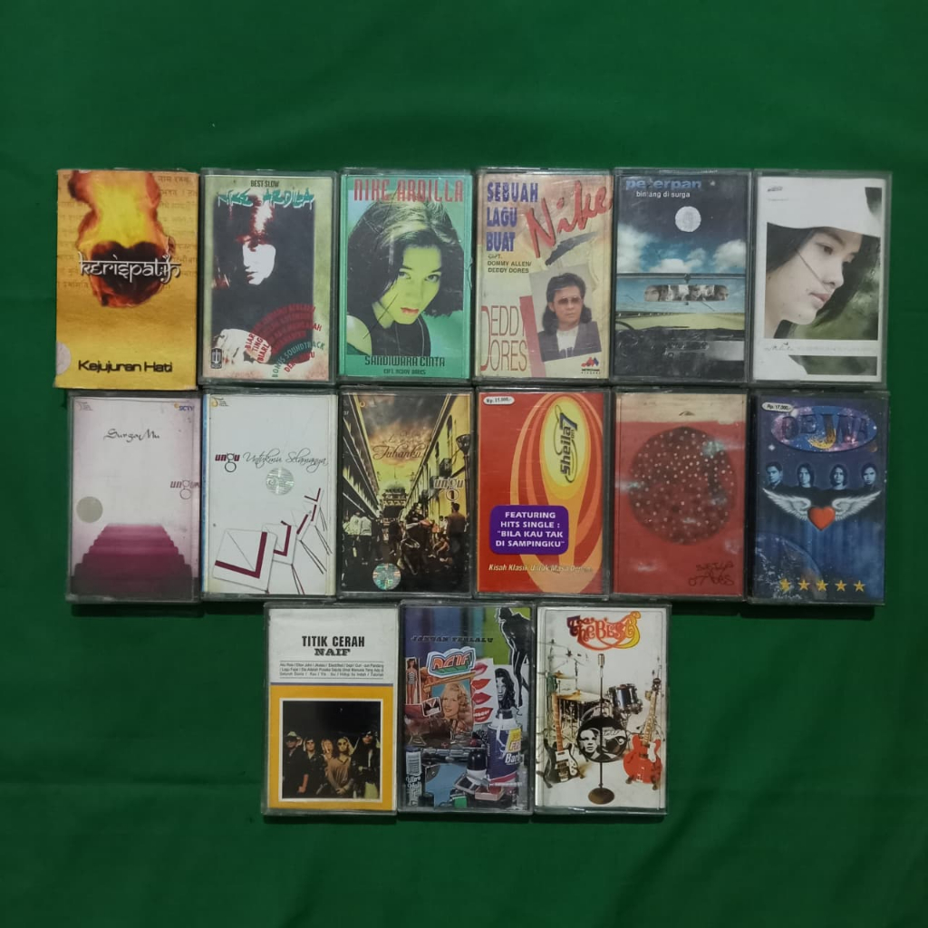 [USED ITEMS] Kaset Pita Original Indo - Nike Ardilla - Kerispatih - Nikita - Peterpan - Ungu - Sheil