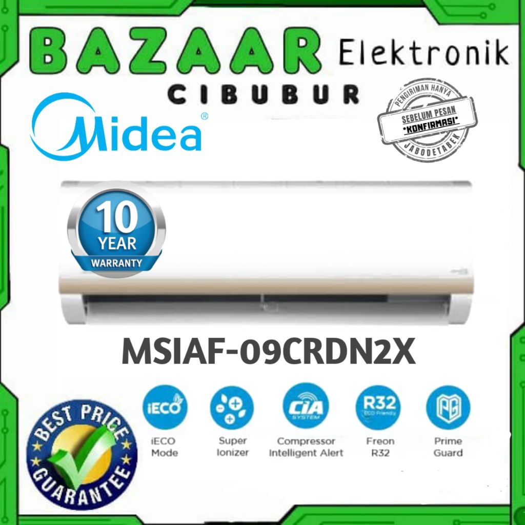 AC MIDEA 1PK MSIAF - 09CRDN2X / MSIAF09CRDN2X / MSIAF 09CRDN2X