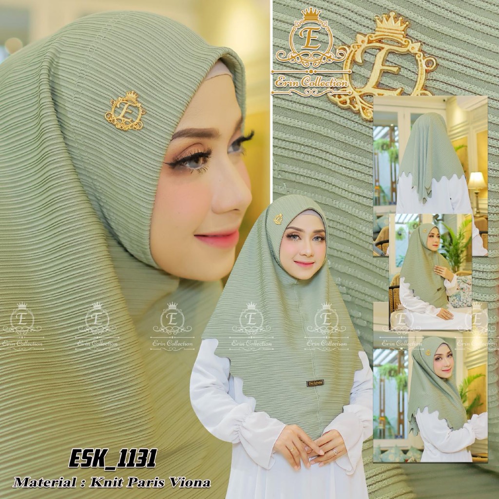 JILBAB INSTAN LASERCUT  HIJAB MALAY ERIN COLLECTION KERUDUNG KNIT