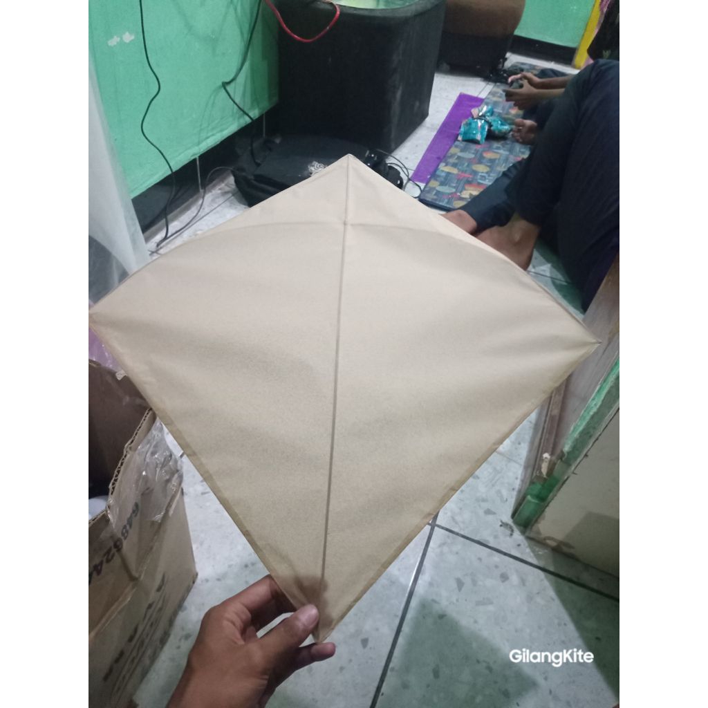 20pcs Layangan Stelan Super Rapih Kertas Litho coklat Polosan Setelan Seot