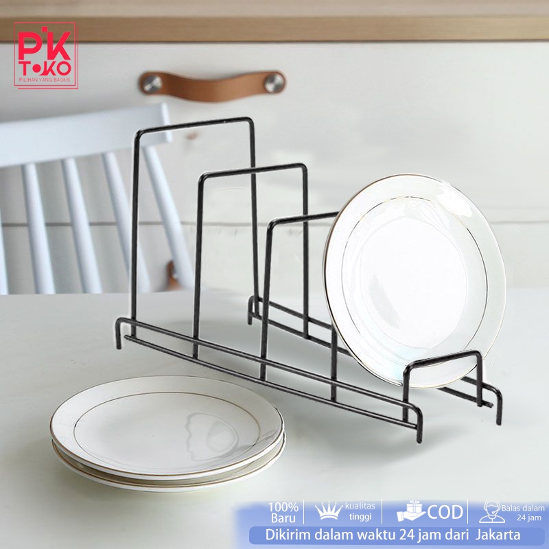Rak Piring Tempat Piring Rak Pengeringan Piring Satu Lapis KECIL Simple Bahan besi tebal Kitchen Org