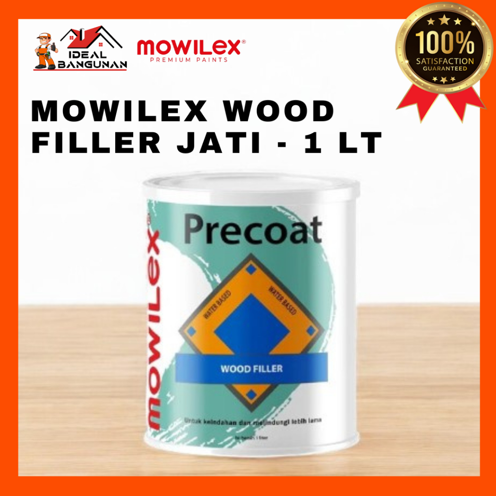 MOWILEX FILLER JATI 1 LT | Mowilex Wood Filler (Plitur Kayu) [1 Kg]