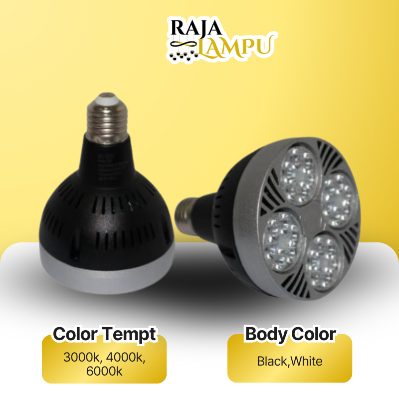 Lampu PAR30 Spotlight LED 35W Polos SMD 3000K 4000K 6000K 9000K