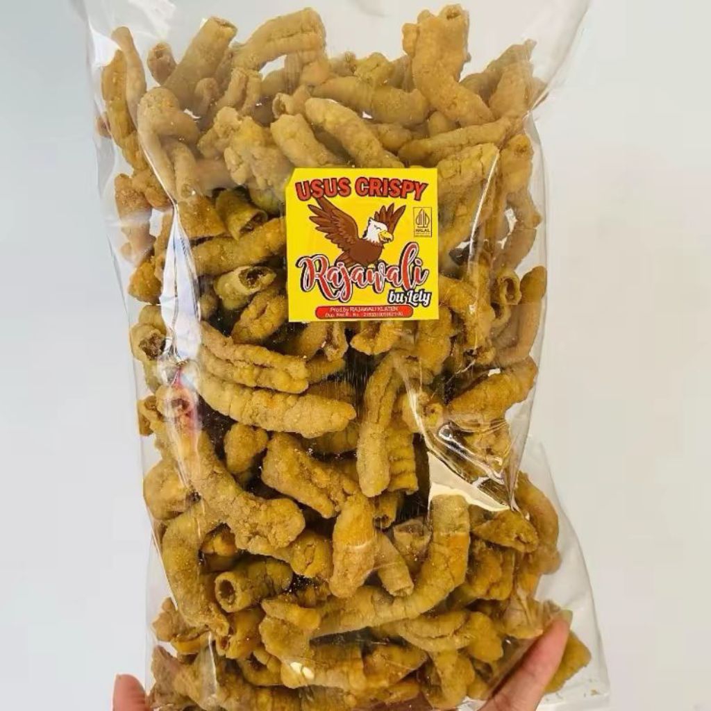 250gr keripik usus super premium original gurih asin Rajawali Bu Lely Snack