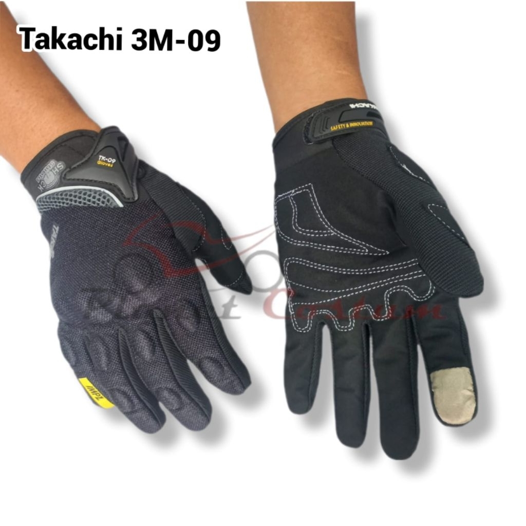 PC37 Sarung Tangan Takachi 3M-09 Motocross Touring Full Protektor  Nyaman & Stylish L XL XXL