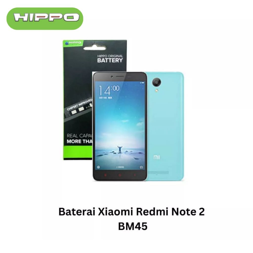 Hippo Baterai Baterry 100% ORI Baterai Xiaomi Redmi Note 2 BM45 3850MAH Original Batere Premium Batu