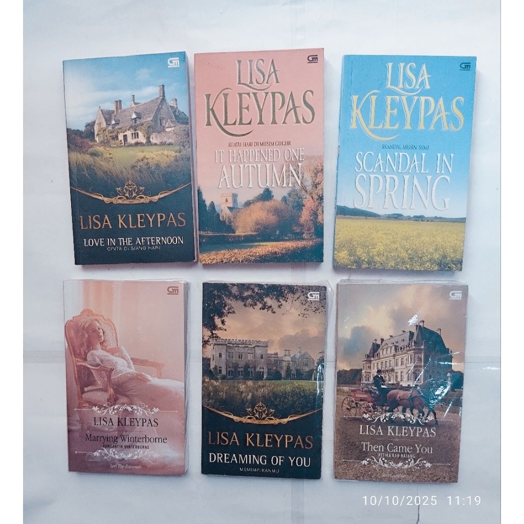 Buku Novel Karya Lisa Kleypas, LOVE OF AFTERNOON, IT HAPPENEDONE AUTUMN, SCANDAL IN SPRING, MARRYING