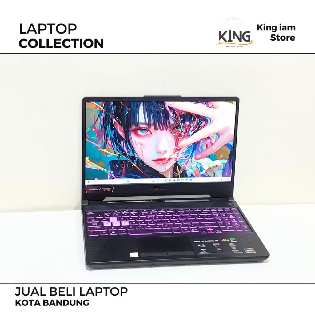 ASUS TUF GAMING A15 FA506NCR Ryzen 7 RTX 3050 RAM 16GB SSD 512GB | Laptop Gaming Kuat Second Mulus