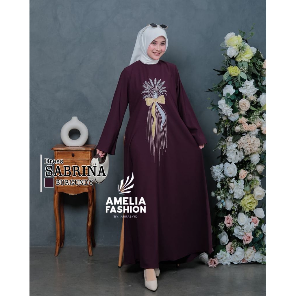 GAMIS SABRINA BORDIR ORIGINAL BY AMELIA