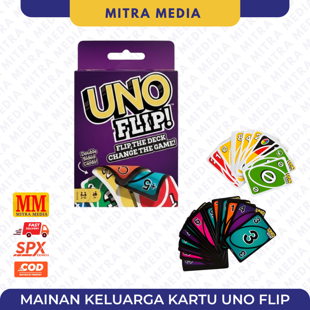 Kartu flip Uno / Permainan Kartu Keluarga / Uno Card / Uno Flip / Uno card / permainan unoV