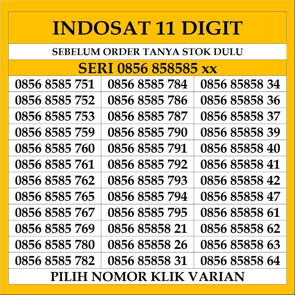 Nomor Cantik Indosat 11 Digit Kartu Perdana Im 3 Ooredoo