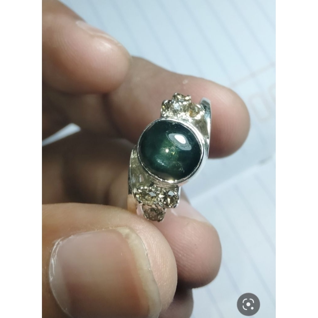 cincin green safir thailand-Cincin Berlian Banjar luster top