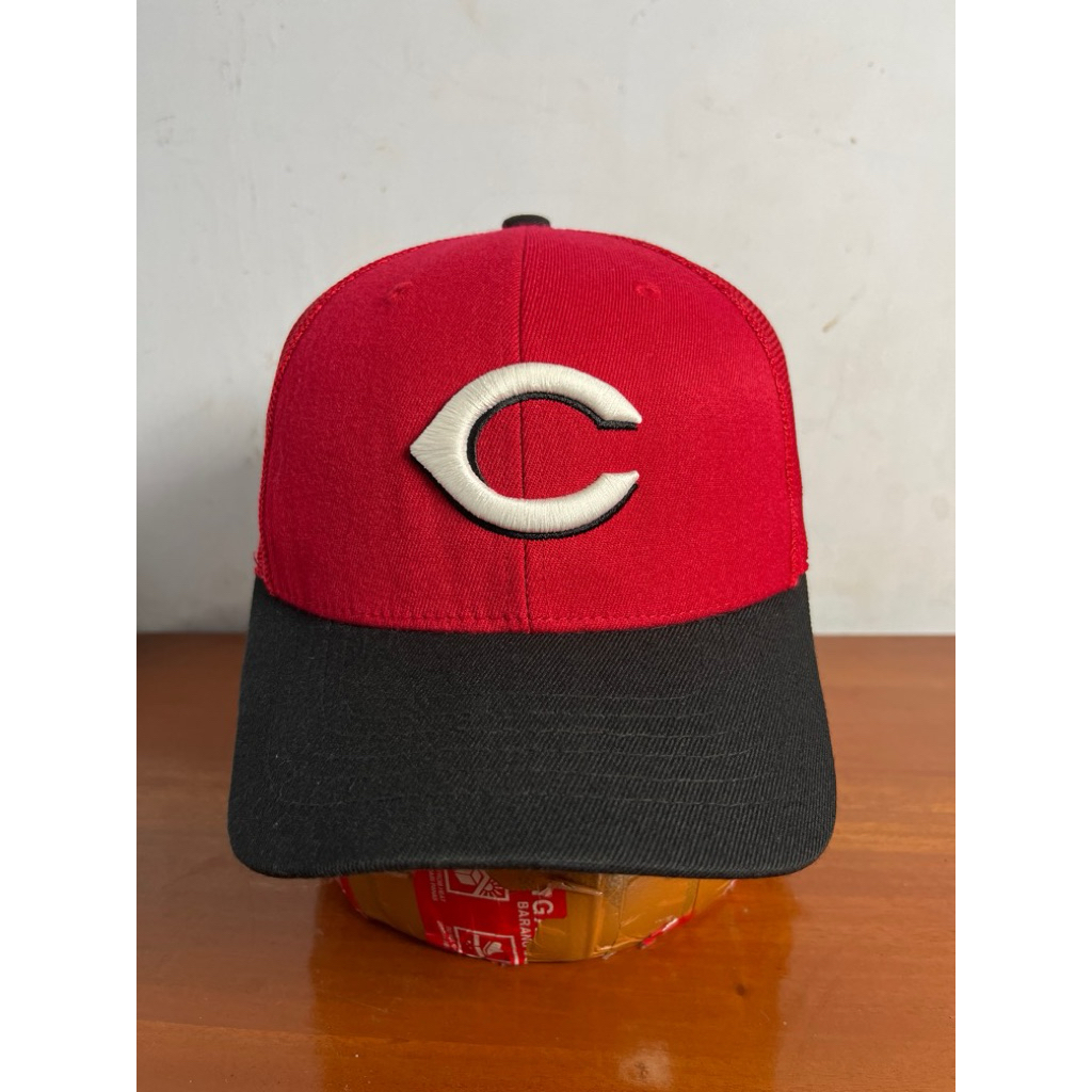 topi mlb trucker cincin ati reds original second