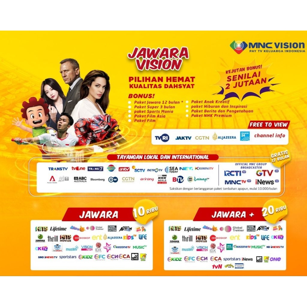 PAKET JAWARA Mnc  Vision paket jawara & jawara MNC Grup proses cepat