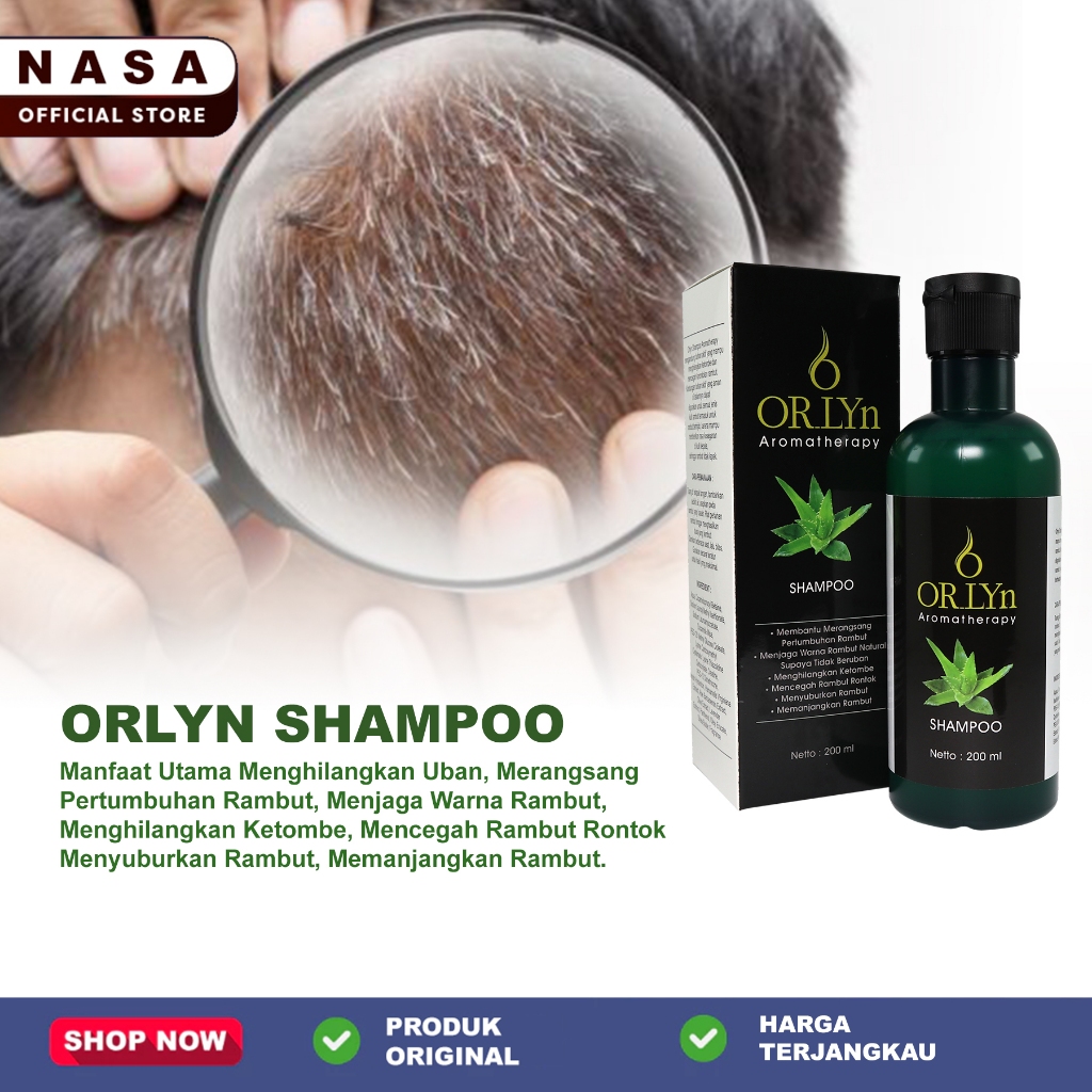 Orlyn Shampoo Nasa Original Penghilang Uban, Penghilang Ketombe
