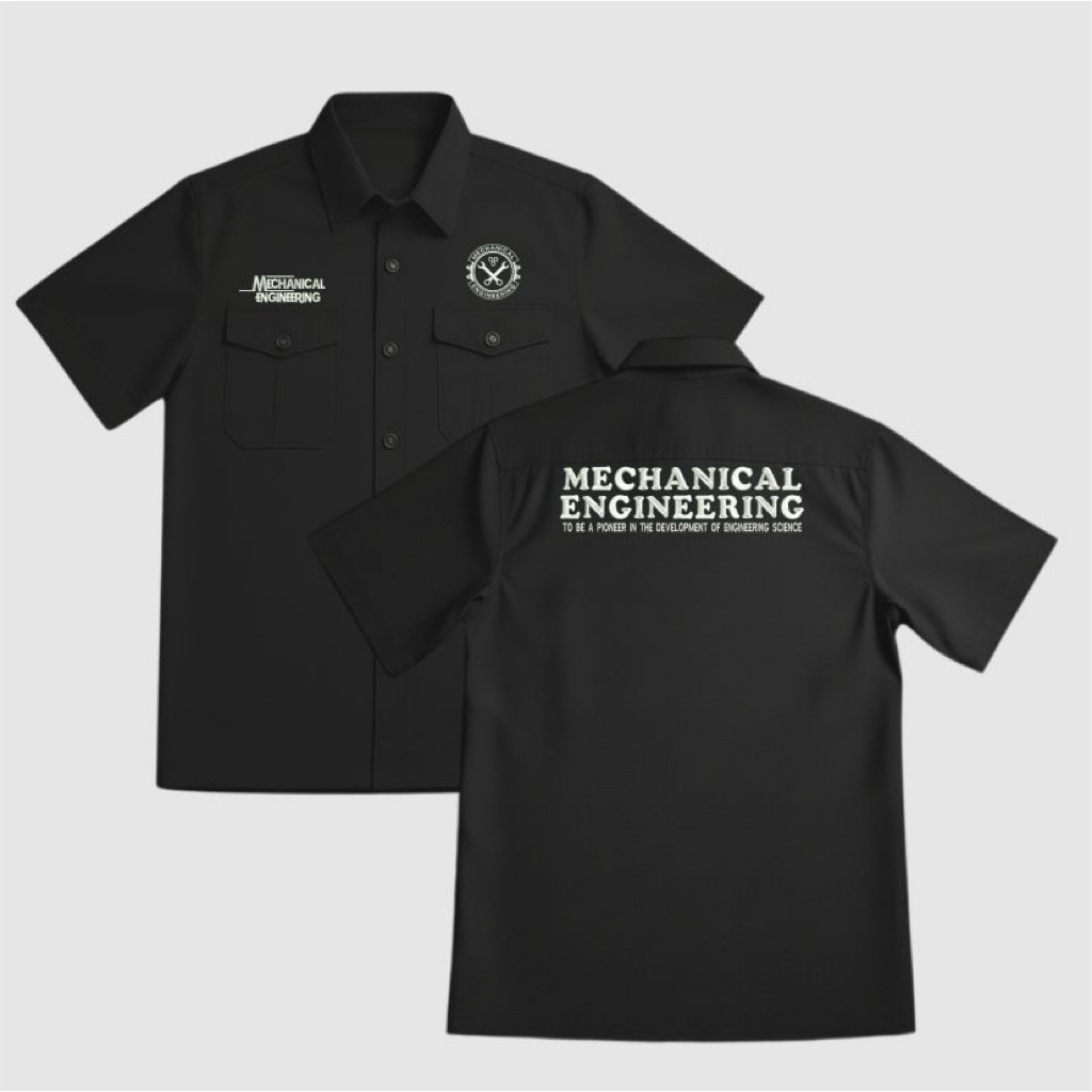 KEMEJA WORKSHIRT MECHANICAL ENGINEERING BORDIR KOMPUTER