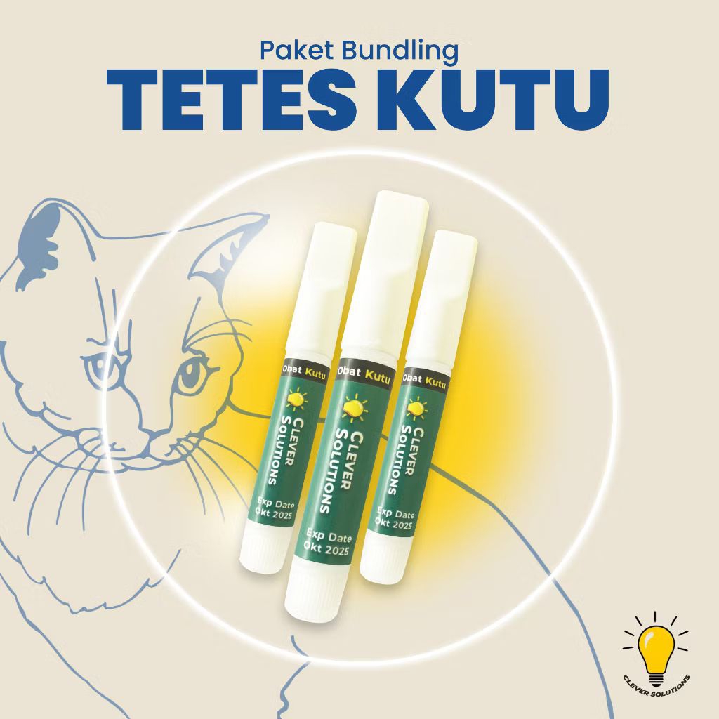 obat Clever Solutions -Tetes Kutu Obat Tetes Kutu Kucing