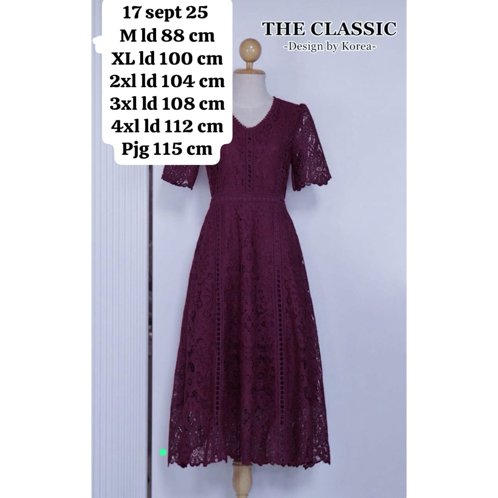 DRESS MODIS BROKAT BANGKOK THE CLASSIC KOREA DESIGN