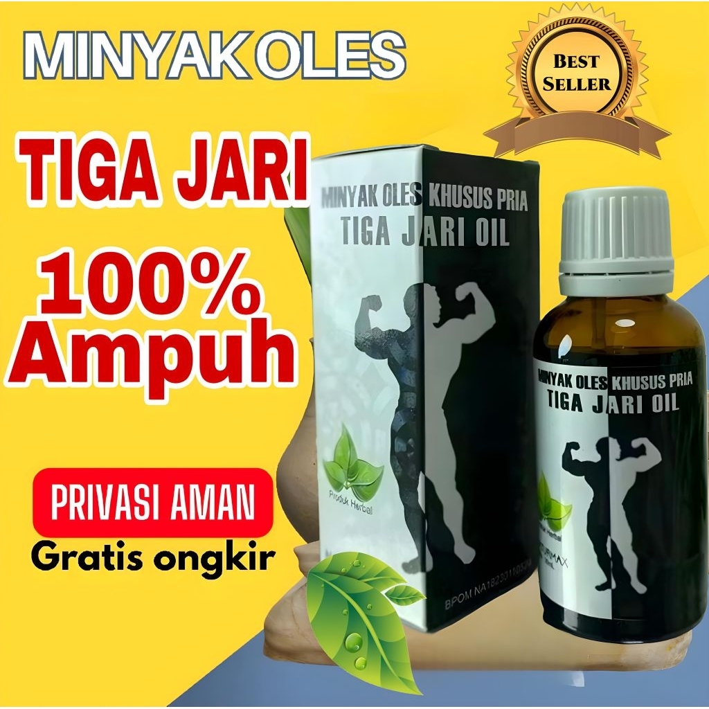 Minyak Daun Tiga Jari minyak Lintah Pembesar dan Tahan Lama Daun Bungkus Papua Asli_Herbal Oles Orig
