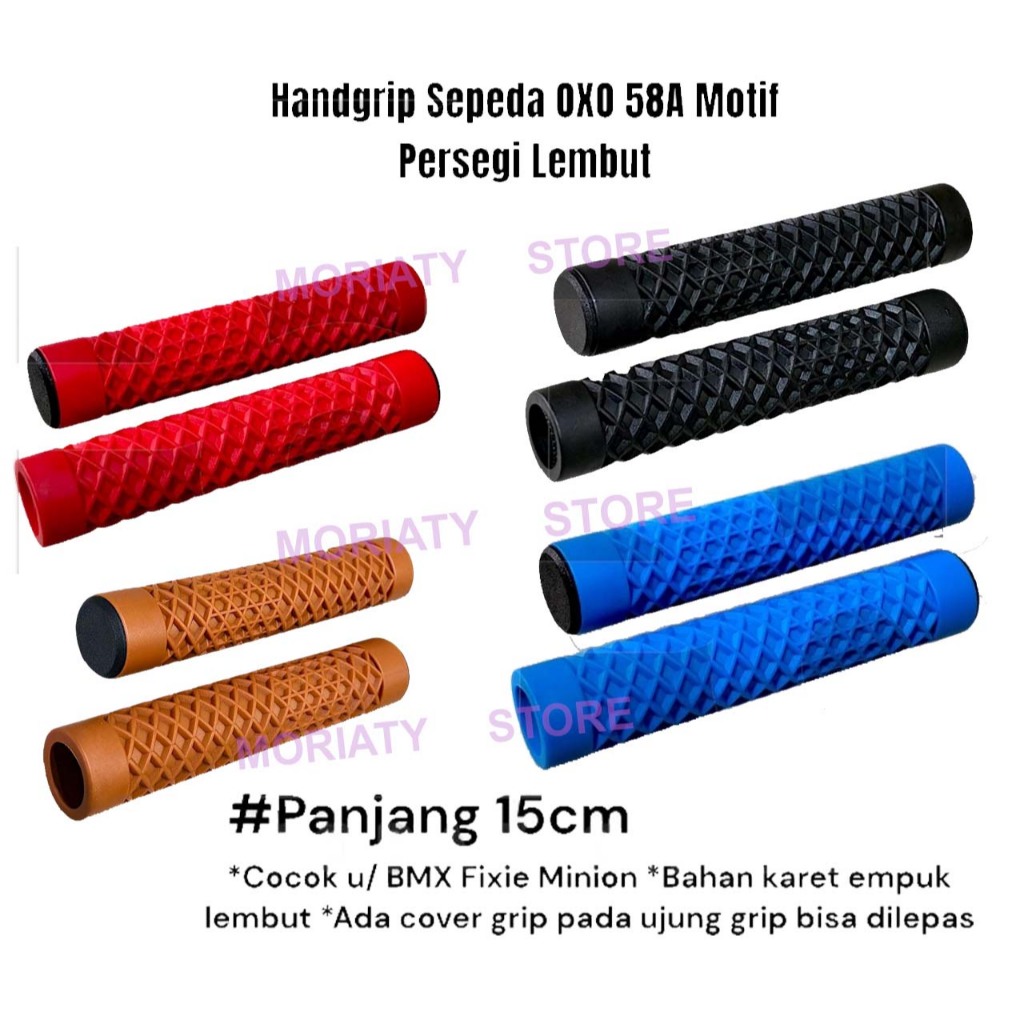 Handgrip BMX Fixie OXO 15cm Waffle Panjang sepeda fixie dan sepeda lembut anti selip Grip Setang Kar