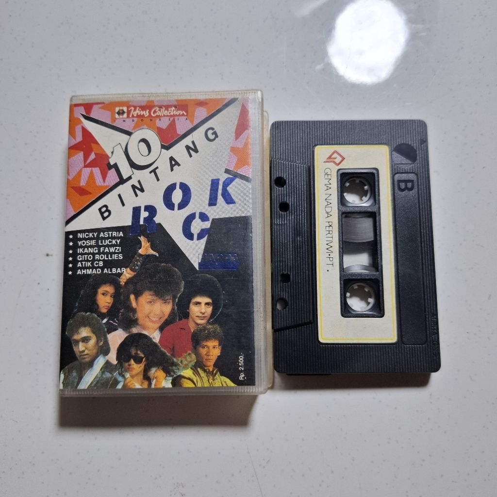 Kaset Pita Musik 10 Bintang Rock Indonesia