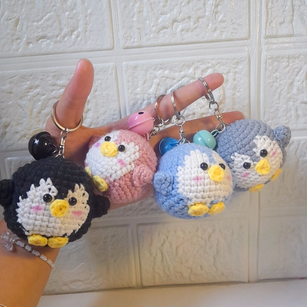 Amigurumi Pinguin Lonceng/Boneka Amigurumi/Boneka rajut/Ganci Amigurumi/ganci rajut
