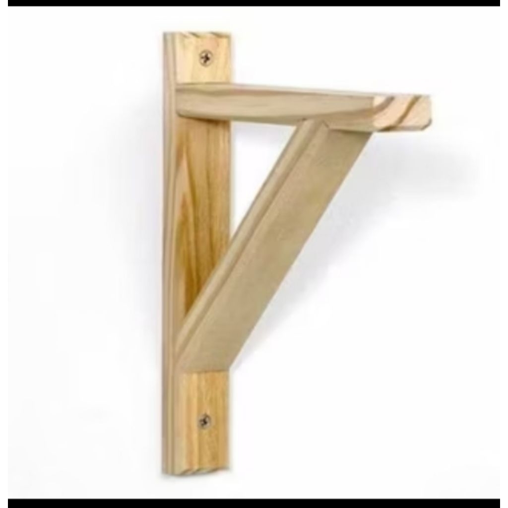 siku ambalan/siku dinding kayu serbaguna