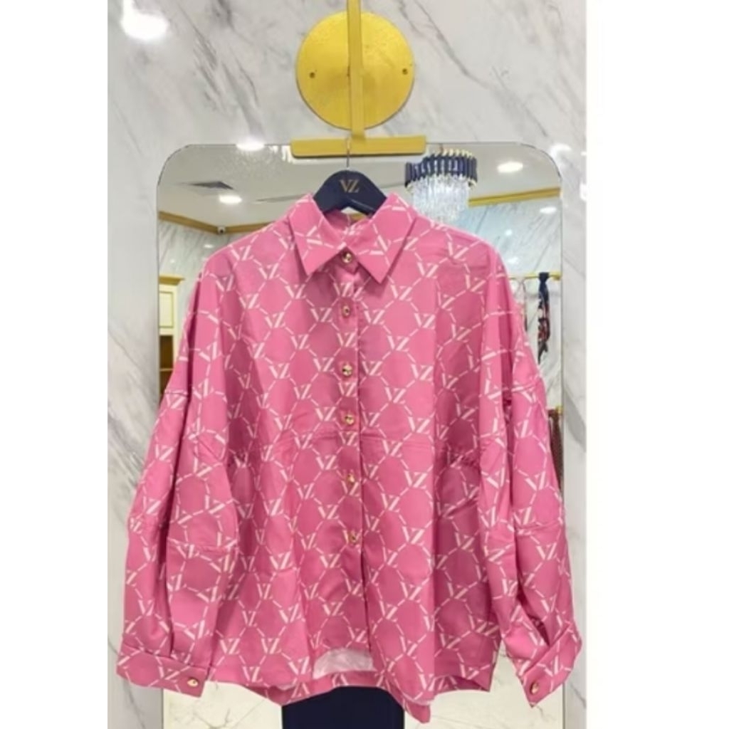 READY VZ PRELOVED VIVIZUBEDI KATHLEA TOP CARNATION PINK
