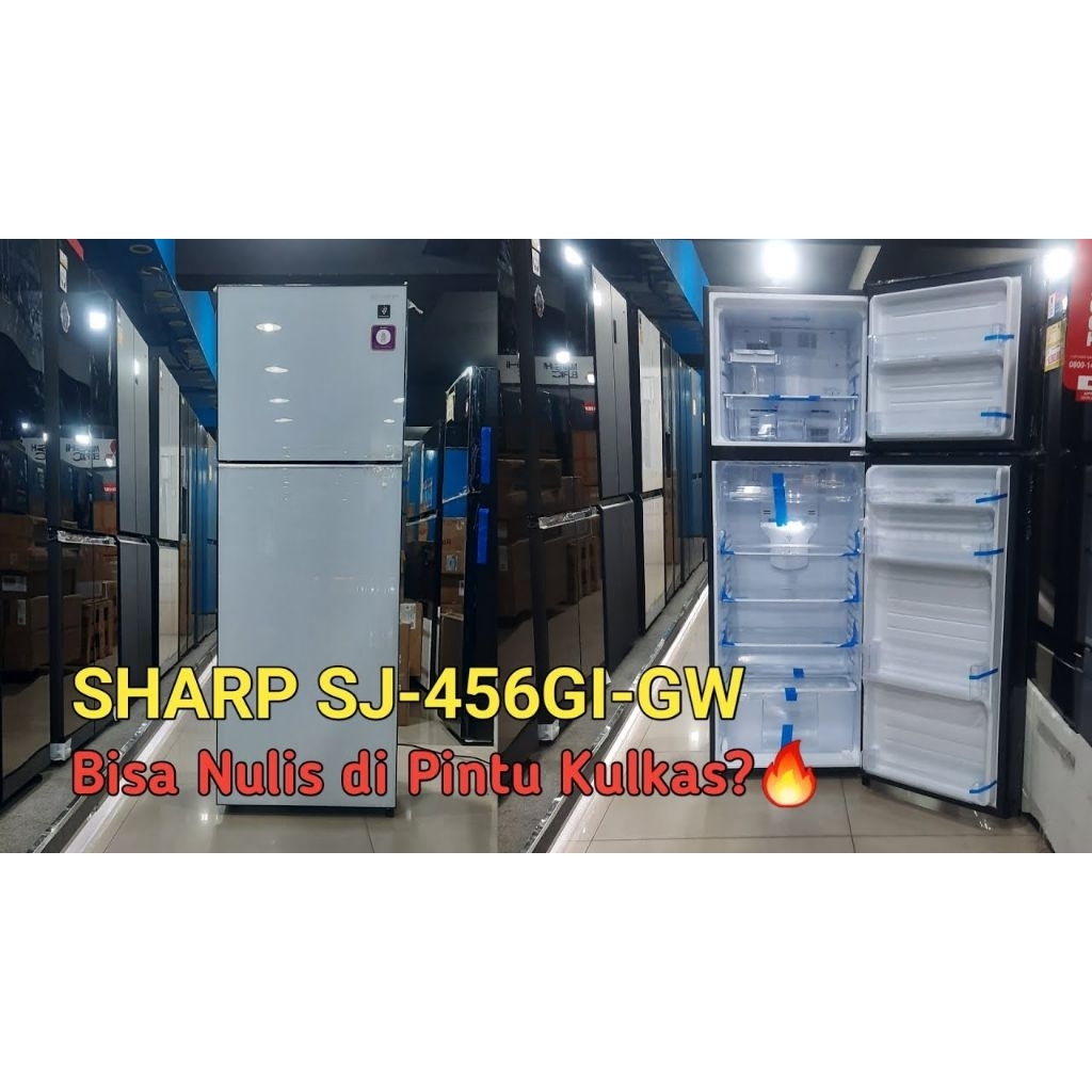 KULKAS SHARP SJ-456GI-MK SJ-456SI-GK SJ-456GI-MS SJ-456GI-GW SJ456GIMS J-TECH INVERTER PLASMACLUSTER