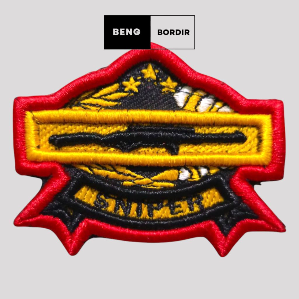 Brivet Sniper Polri Bordir Timbul