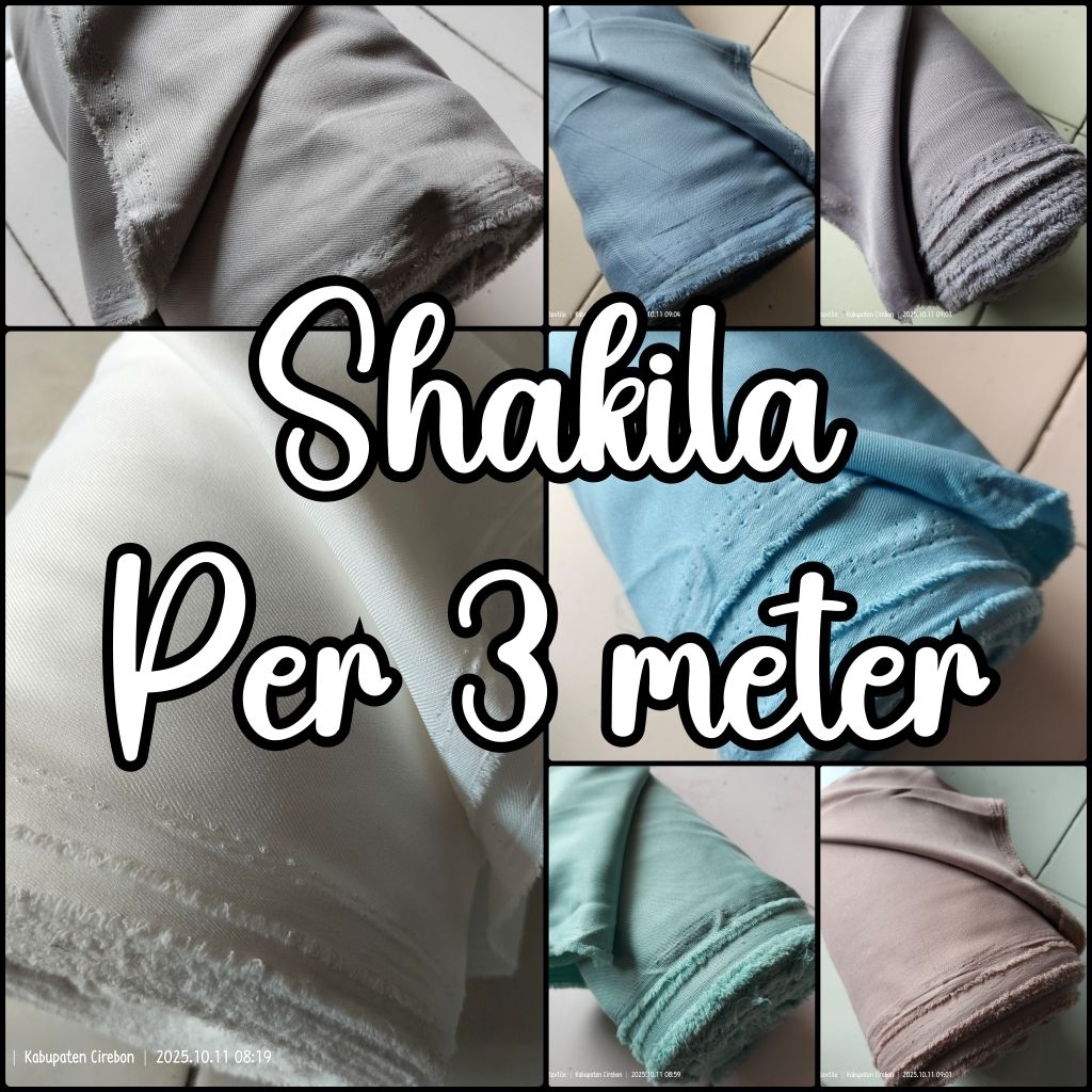 kain Shakila twill harga per 3 meter