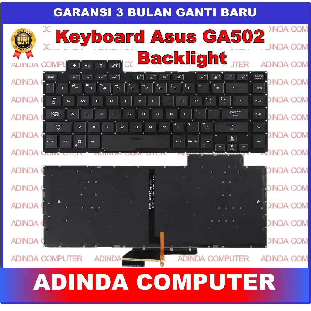Keyboard Asus ROG Zephyrus GA502 GX502 GA502D GA502DU GA502G Backlight Backlite