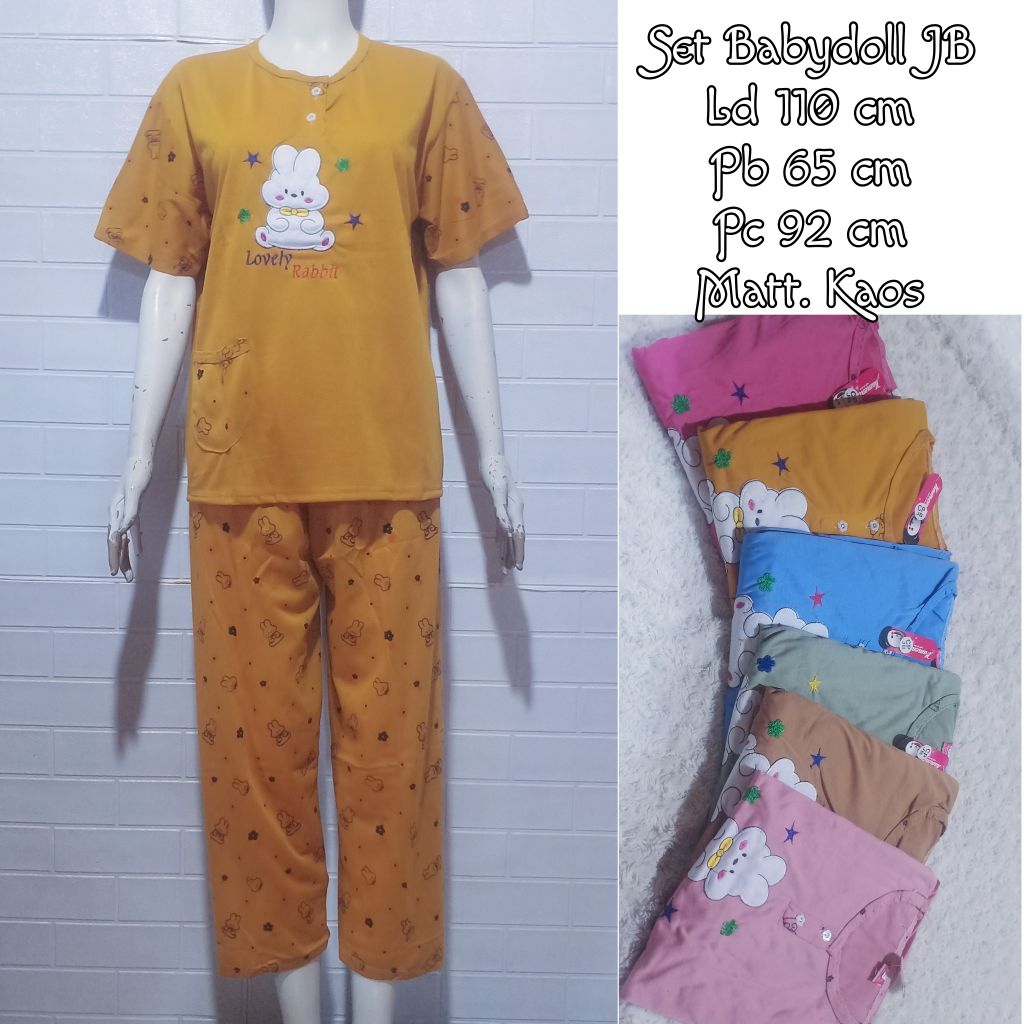 SET BABYDOL JUMBO LENGAN PENDEK CELANA PANJANG