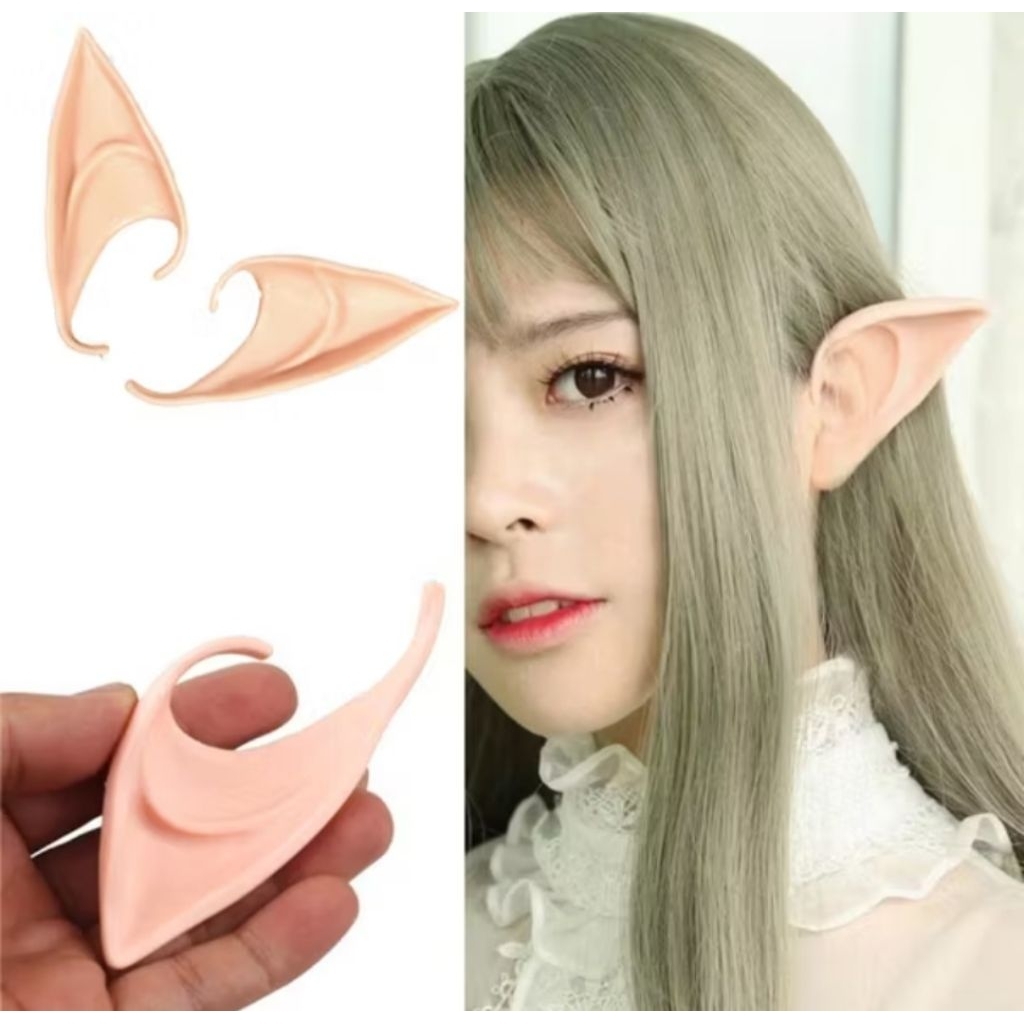 1 Pasang TELINGA ELF | Telinga Roleplay Elves Ear Telinga Palsu ELF Peri Ear Aksesoris Cosplay Telin
