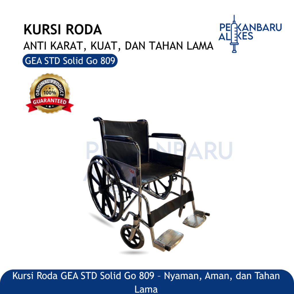 Kursi Roda GEA GO FS-809 / Kursi Roda GEA GO FS-809 Standar Velg Racing / Pekanbaru Alkes
