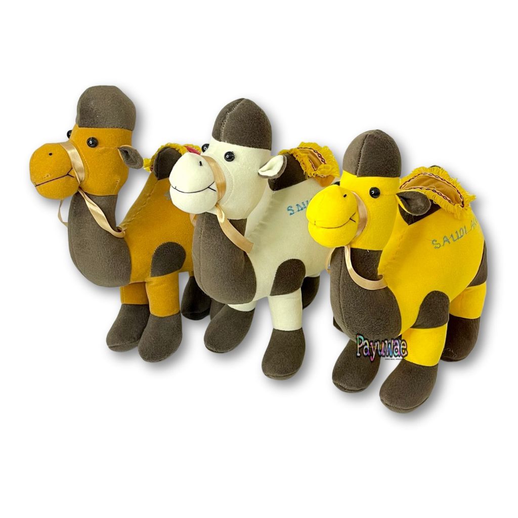 Boneka Unta Saudi Arabia Premium Ukuran Besar 40cm Oleh-Oleh Haji Umroh Souvenir Khas Arab Lucu