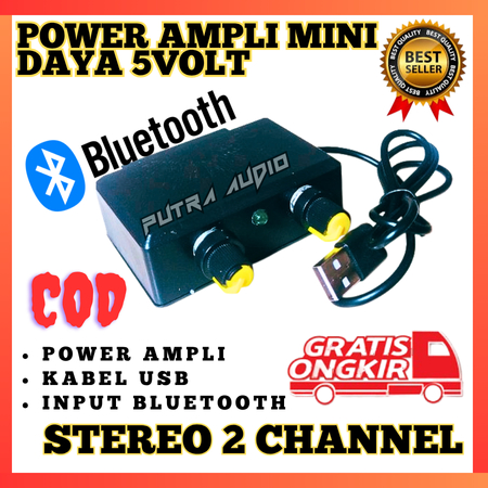 POWER AMPLI MINI 5VOLT BLUETOOTH  || POWER MINI STEREO 2 CHANNEL