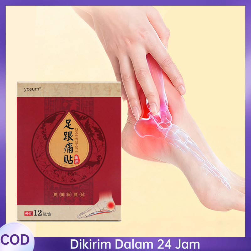 12 PCS Koyo Kaki Plantar Fasciitis Obat Sakit Tumit Heel Pain Relief Pereda Nyeri Kaki Terapi Obat K