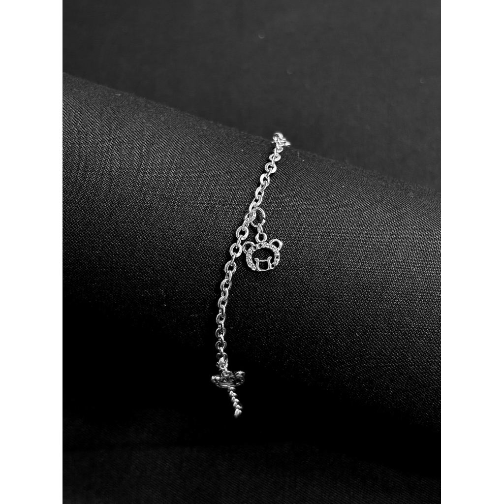 Gelang silver S925 - Bear Charm