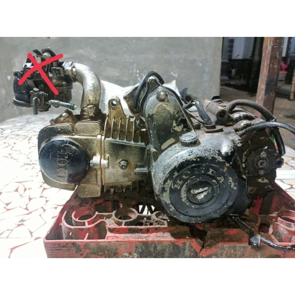 Glundung Engine Mesin Set Garuda Bangau Mocin 120 CC Original Bekas Copotan Motor Second 2nd PNP Klu