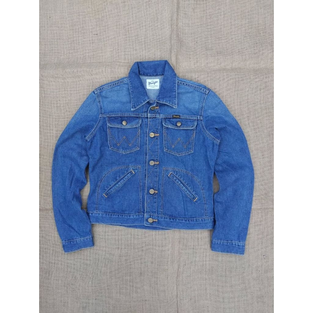 Wrangler Jaket Jeans Trucker Denim Jacket Vintage Classic Retro
