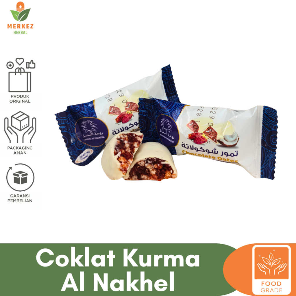 Wabisabie.Store Coklat Cokelat Kurma Isi Kacang Almond Lapis Coklat Arab Dubai Asli Mix 500 Gram
