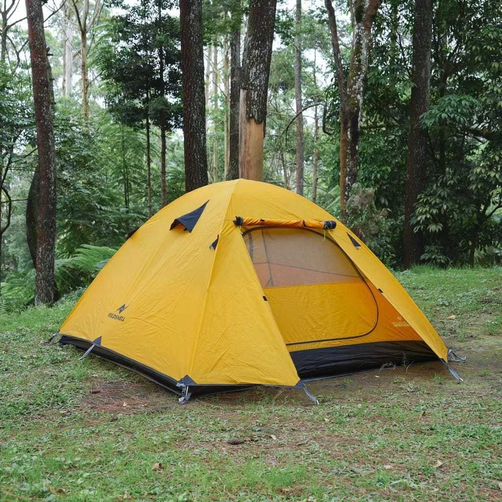 TENDA CAMPING FRAME ALLOY WILDSHELL NAVAGEO 4 ORANG DOUBLE LAYER DOME TENT FAMILY