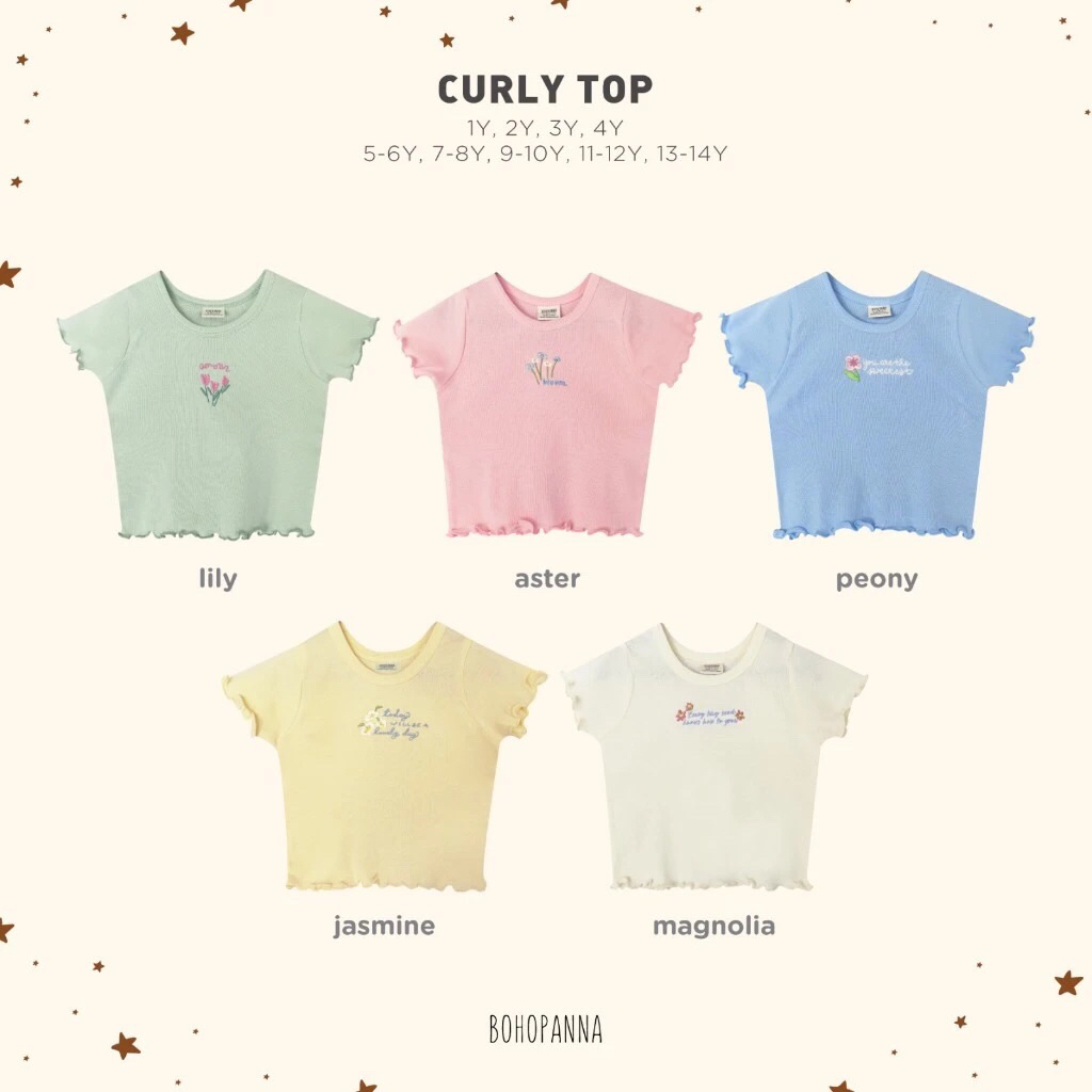 BOHOPANNA - CURLY TOP - Atasan Anak Perempuan