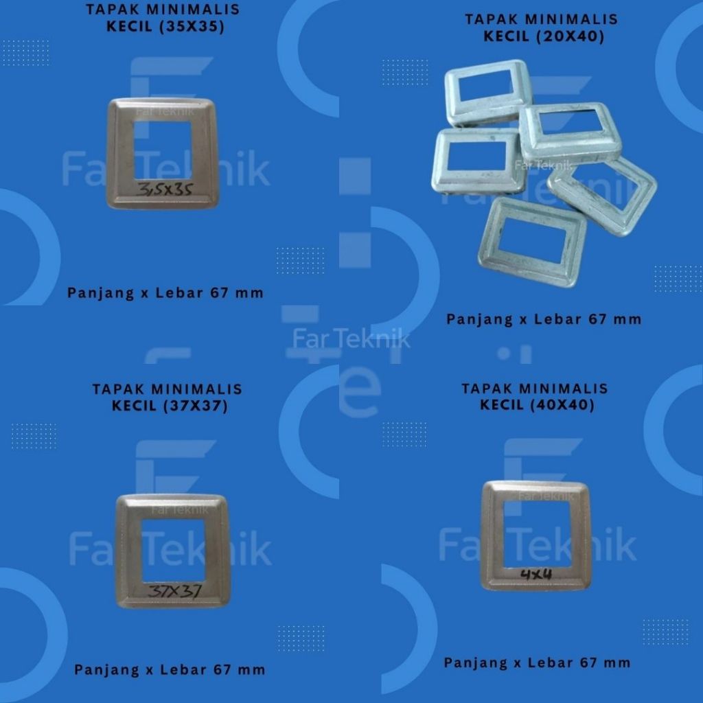 Tapak Hollow / Ring Tapak Besi Ornamen Pagar Minimalis | Tapak Kaki Hollow Ukuran Lengkap