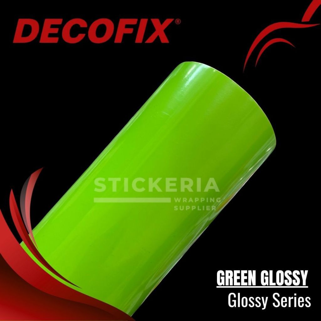 Skotlet Hijau Muda Glossy Sticker Motor Mengkilap
