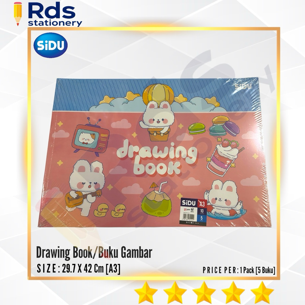 SIDU Buku Gambar/Drawing Book A3 [1 Pack]