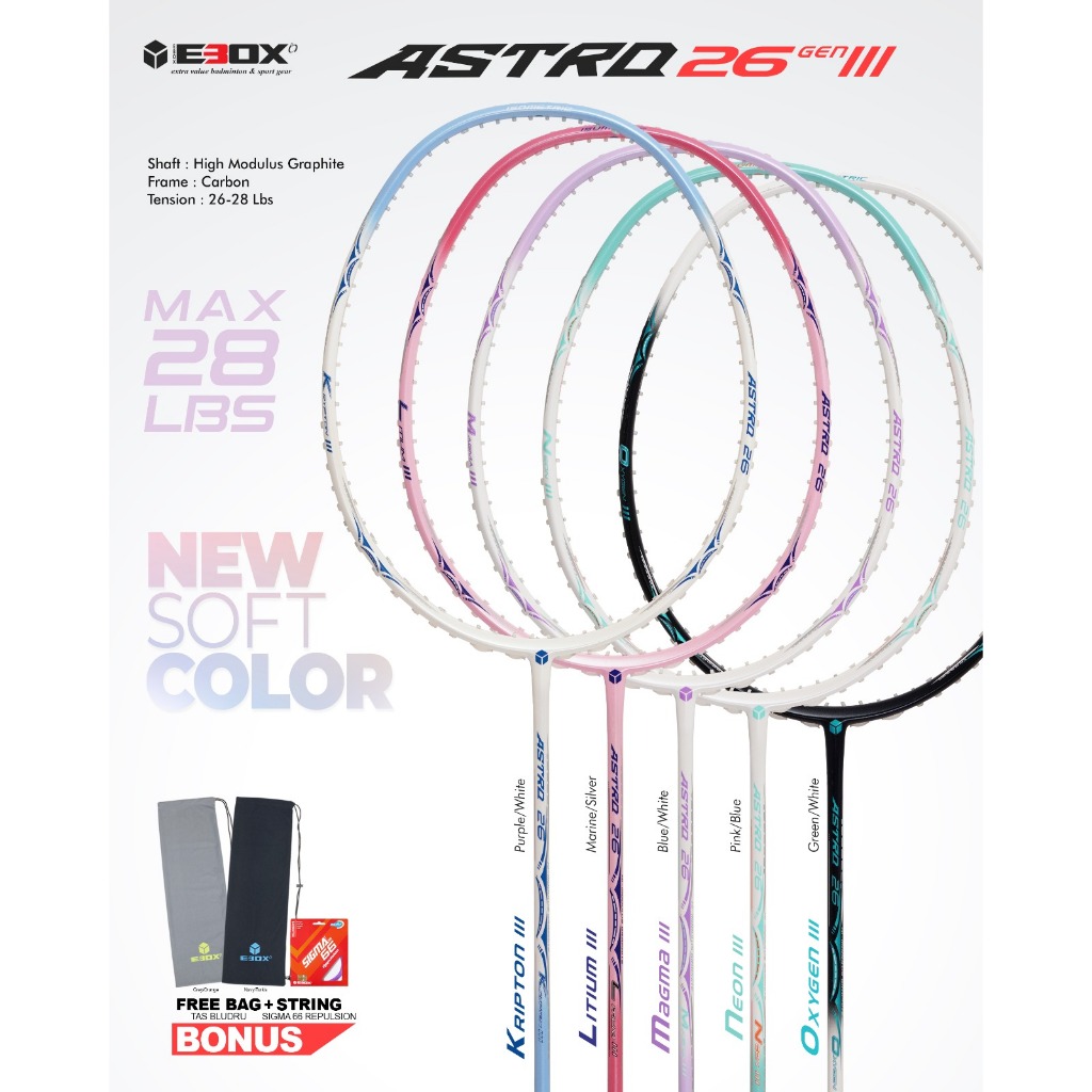 Raket Badminton Ebox Astro 26 Original